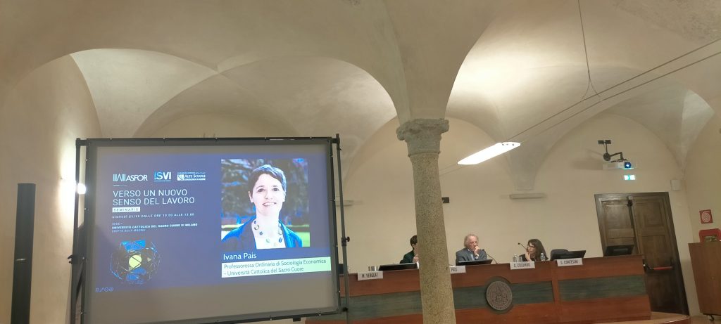 Intitolato Verso un nuovo senso del lavoro il seminario organizzato da Asfor e Isvi all'Università Cattolica del Sacro Cuore di Milano lo scorso 21 novembre